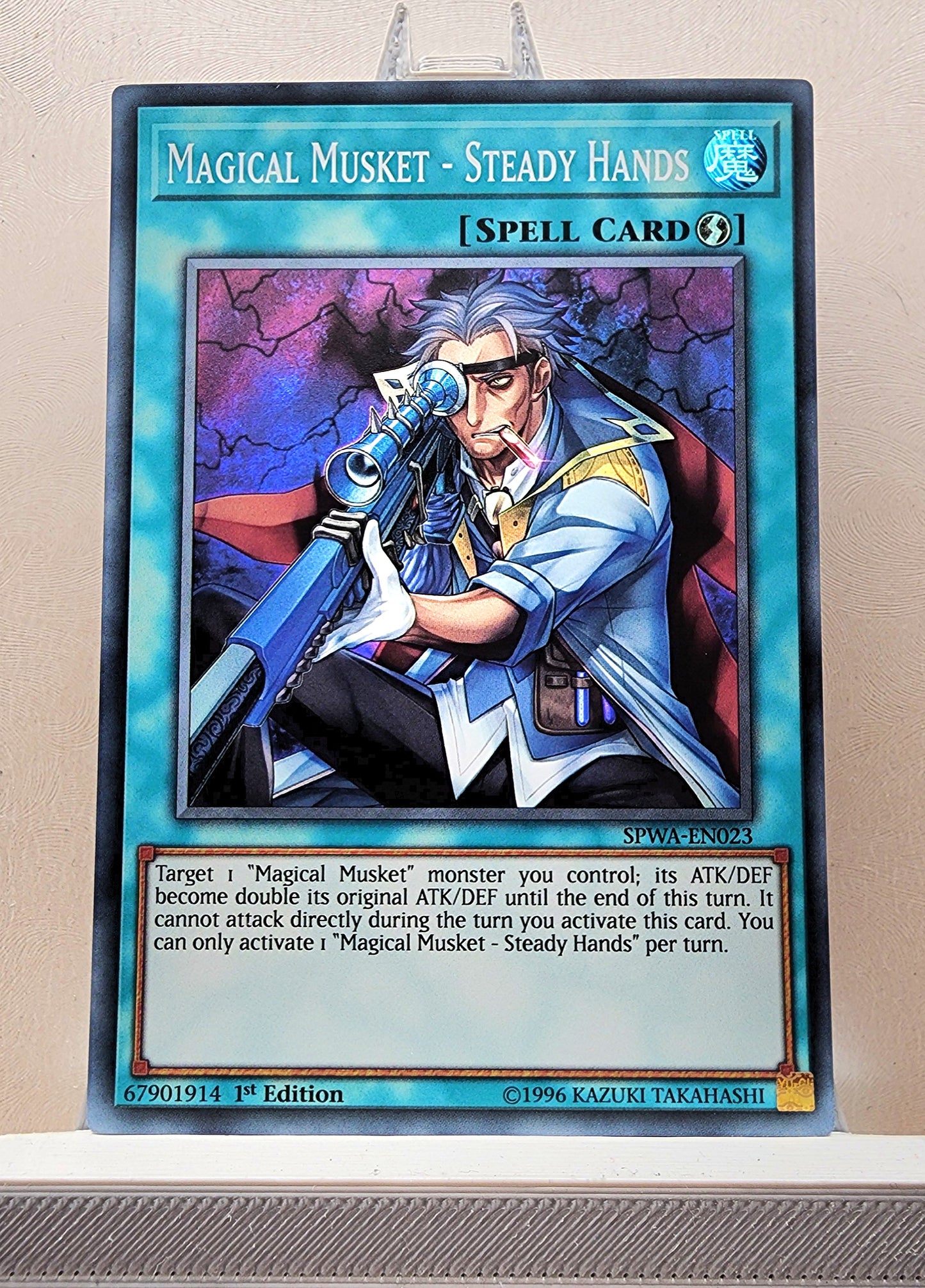 Yugioh! 1x Magical Musket - Steady Hands (SPWA - Super Rare) 1st Edition