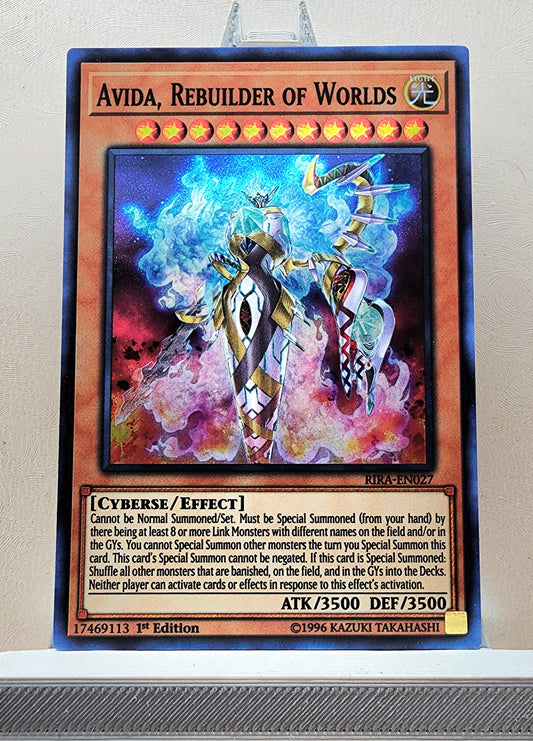 Yugioh! 1x Avida, Rebuilder of Worlds (RIRA - Super Rare) 1st Edition