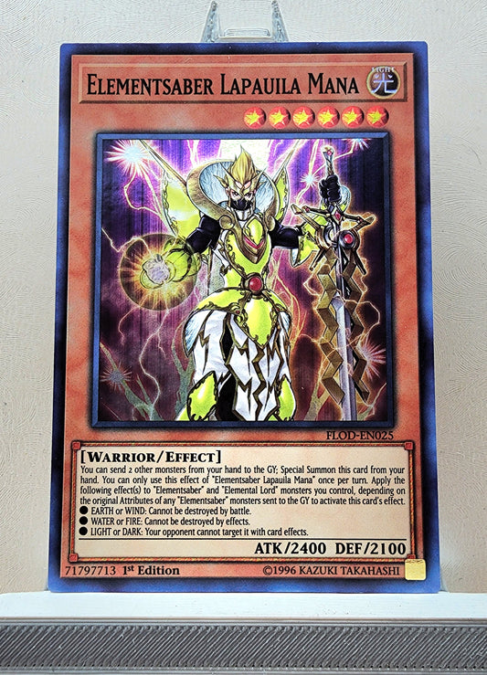 Yugioh! 1x Elementsaber Lapauila Mana (FLOD - Super Rare) 1st/Unli Edition