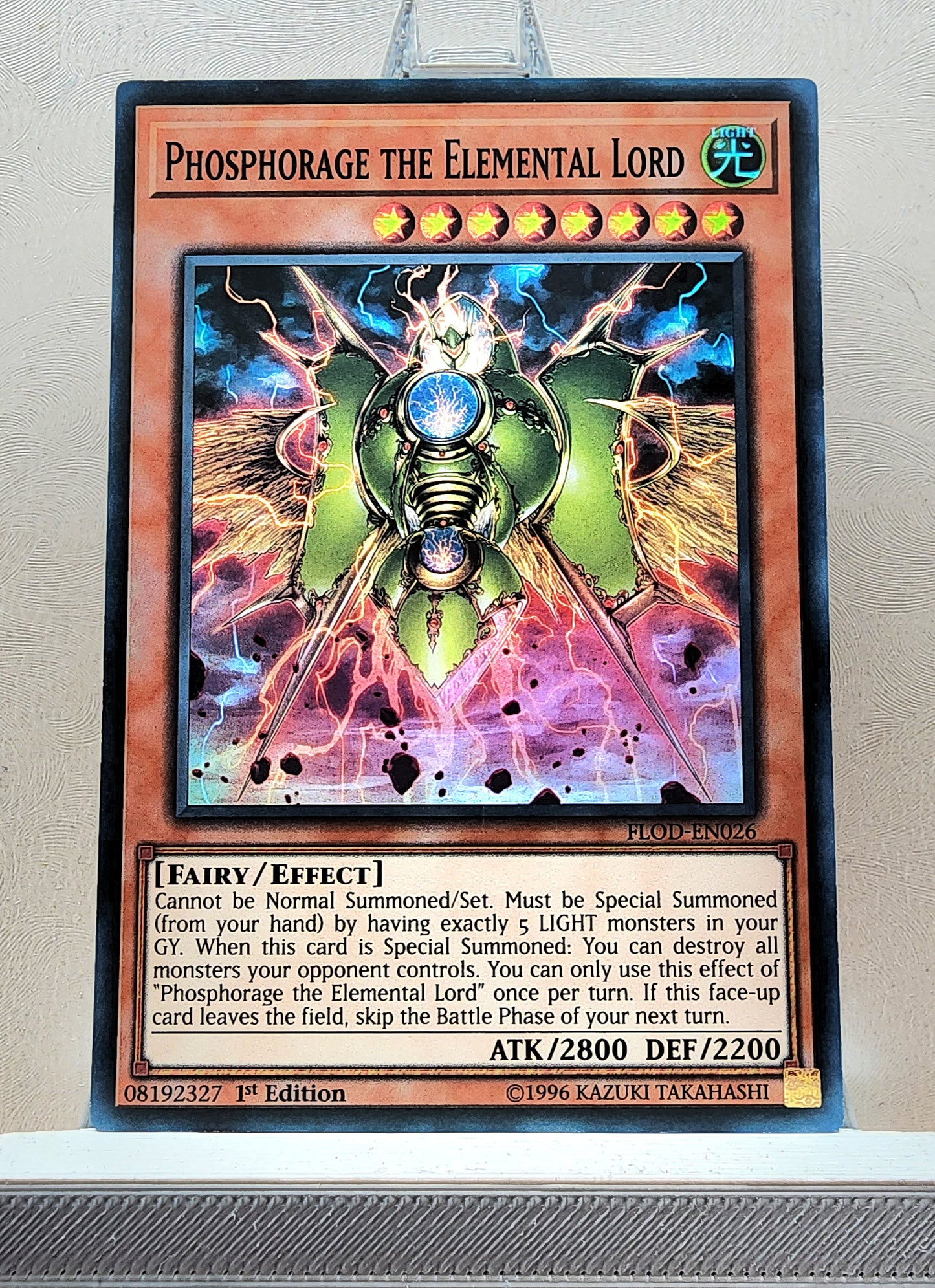 Yugioh! 1x Phosphorage, the Elemental Lord (FLOD - Super Rare) 1st/Unli Edition