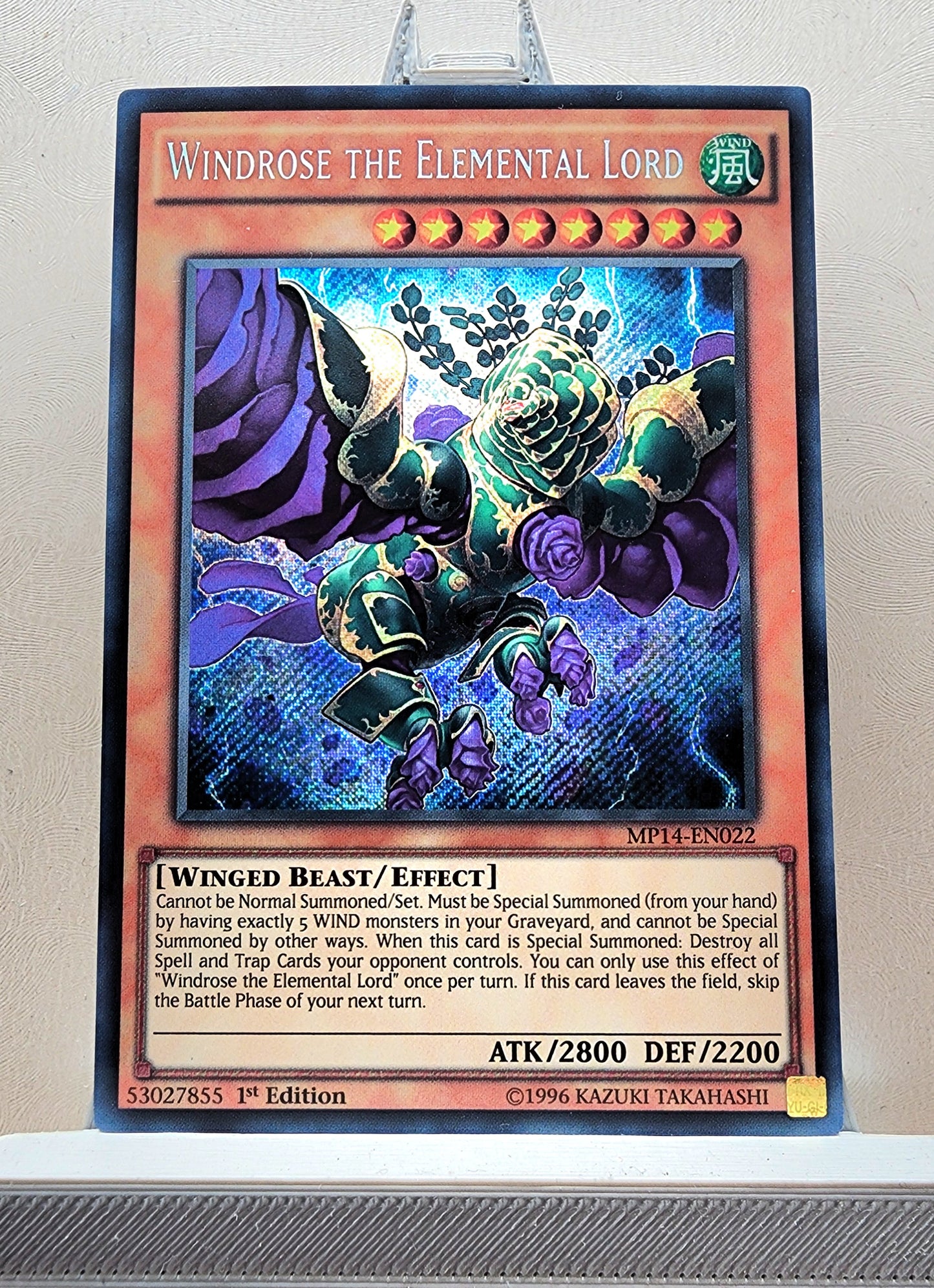 Yugioh! 1x Windrose the Elemental Lord (MP14 - Secret Rare) 1st Edition