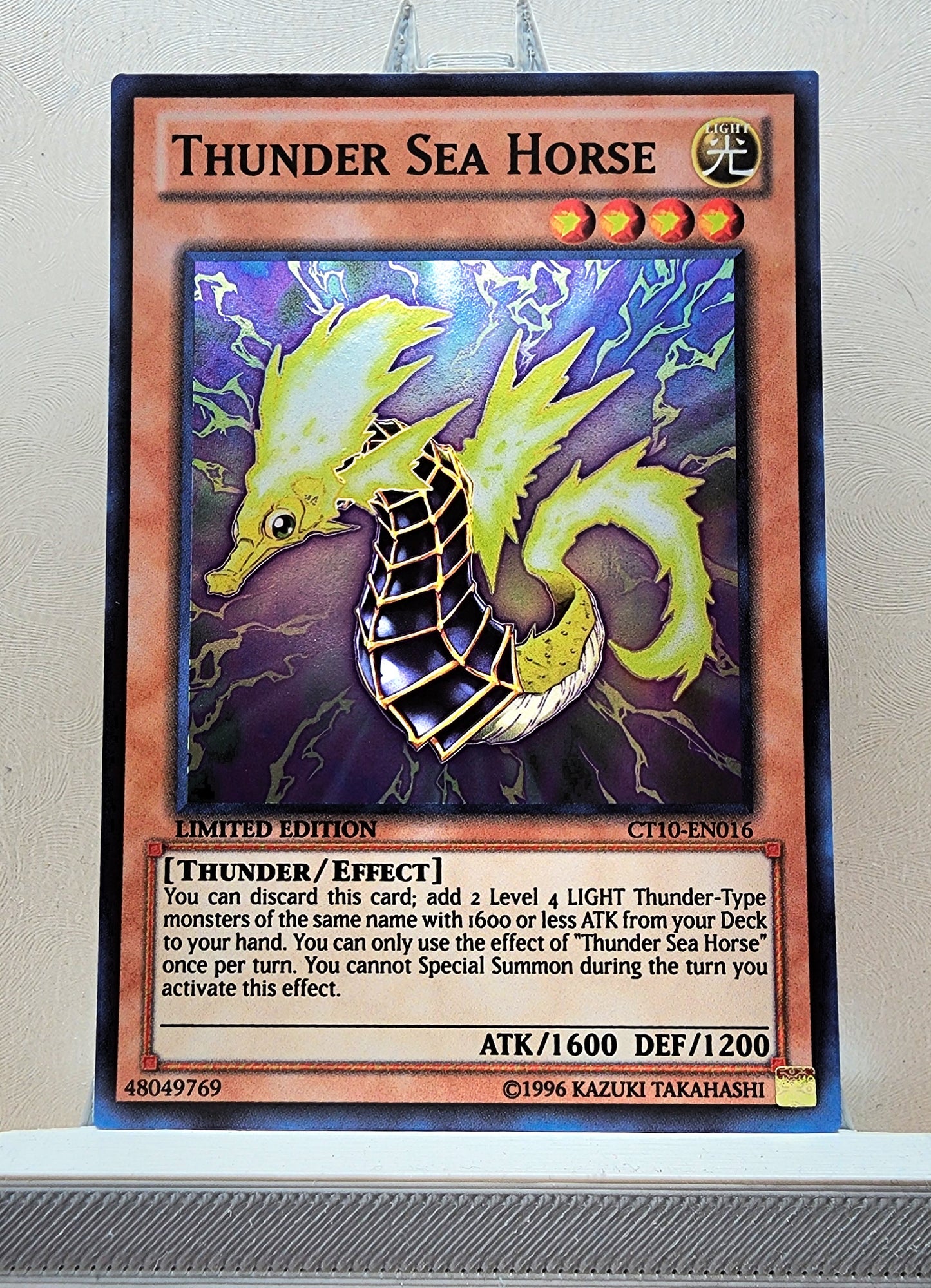 Yugioh! 1x Thunder Sea Horse (CT10 - Super Rare) Limited Edition