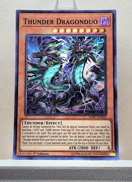 Yugioh! 1x Thunder Dragonduo (SOFU - Super Rare) 1st/Unli Edition