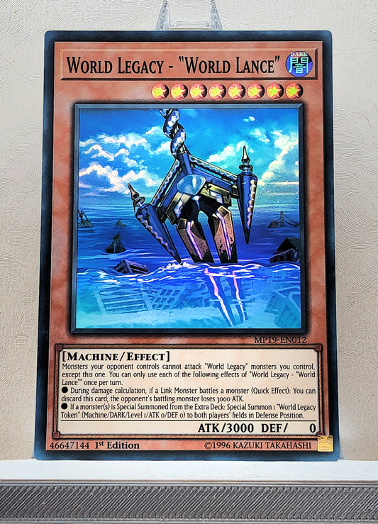 Yugioh! 1x World Legacy "World Lance" (MP19 - Super Rare) 1st Edition