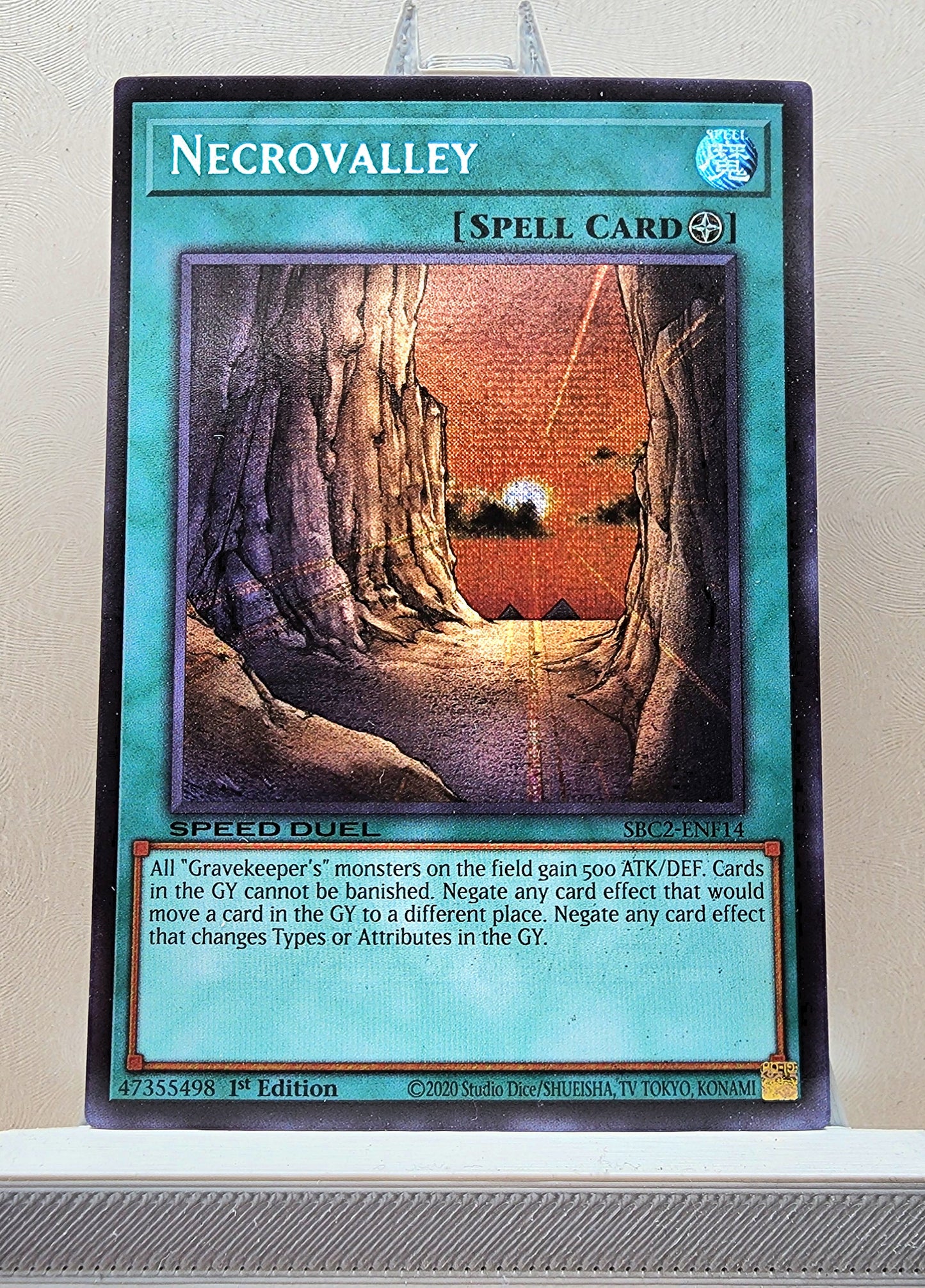 Yugioh! 1x Necrovalley (SBC2 - Prismatic Secret Rare) 1st Edition