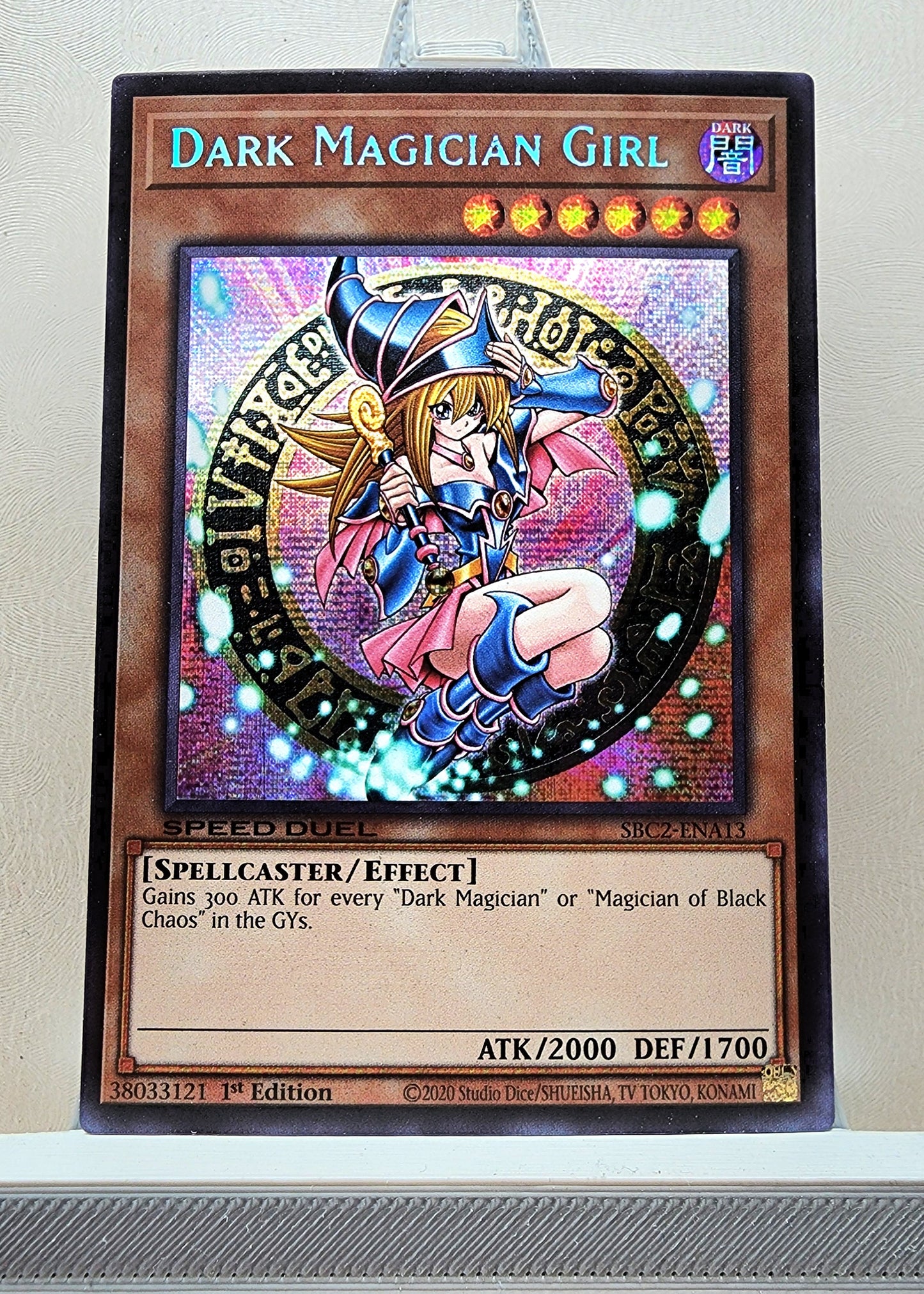 Yugioh! 1x Dark Magician Girl (SBC2 - Prismatic Secret Rare) 1st Edition