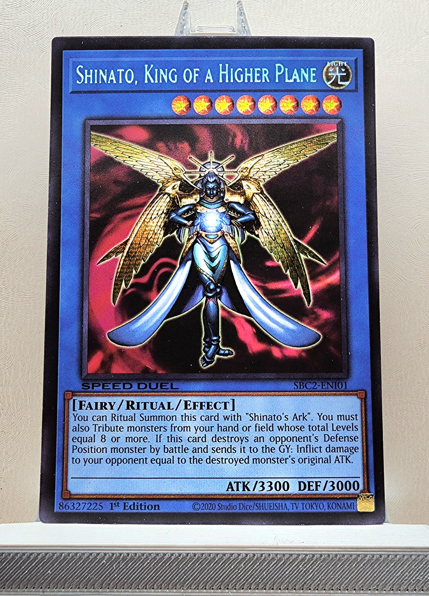 Yugioh! 1x Shinato, King of a Higher Plane (SBC2 - Prismatic Secret Rare) 1st Edition