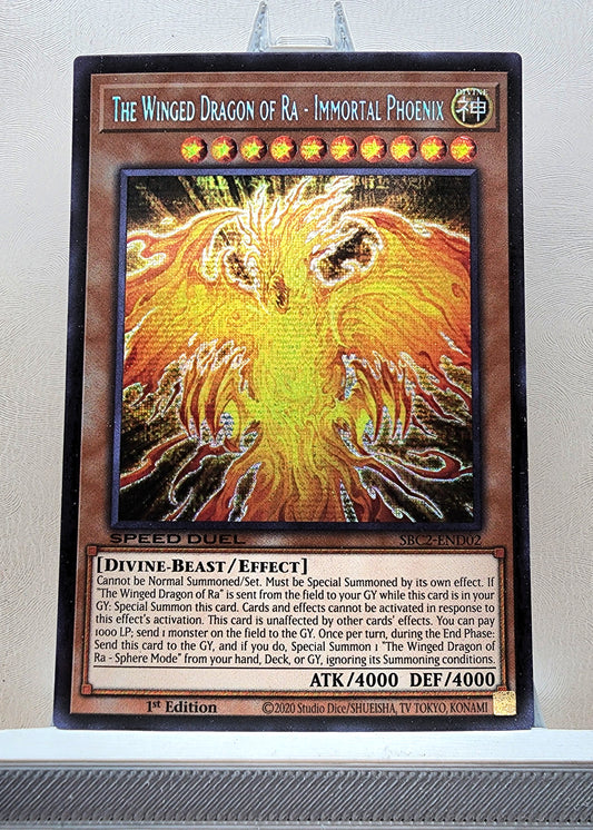 Yugioh! 1x The Winged Dragon of Ra - Immortal Phoenix (SBC2 - Prismatic Secret Rare) 1st Edition