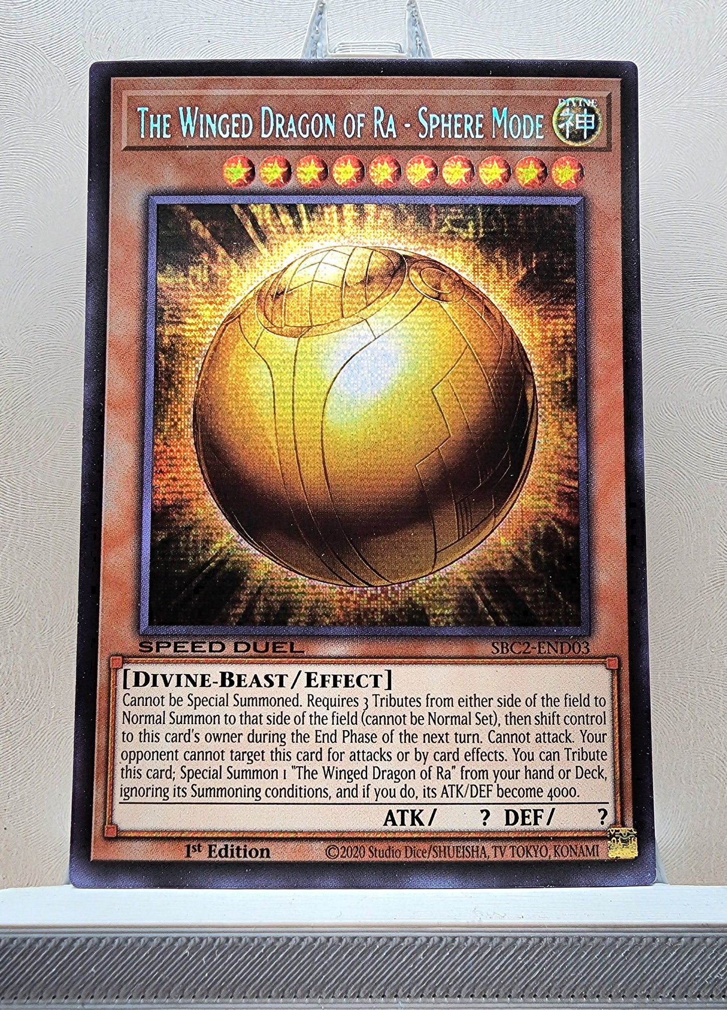 Yugioh! 1x The Winged Dragon of Ra - Sphere Mode (SBC2 - Prismatic Secret Rare) 1st Edition