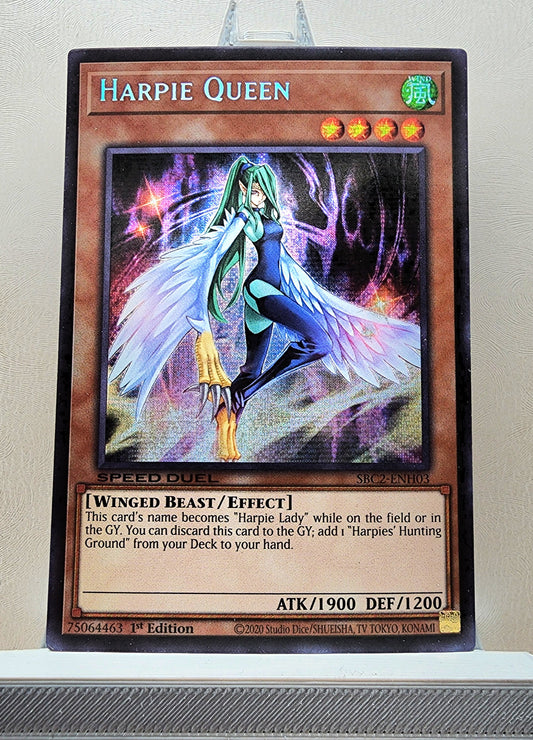 Yugioh! 1x Harpie Queen (SBC2 - Prismatic Secret Rare) 1st Edition