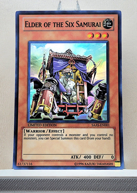 Yugioh! 1x Elder of the Six Samurai (SAAS - Super Rare) Limited Edition