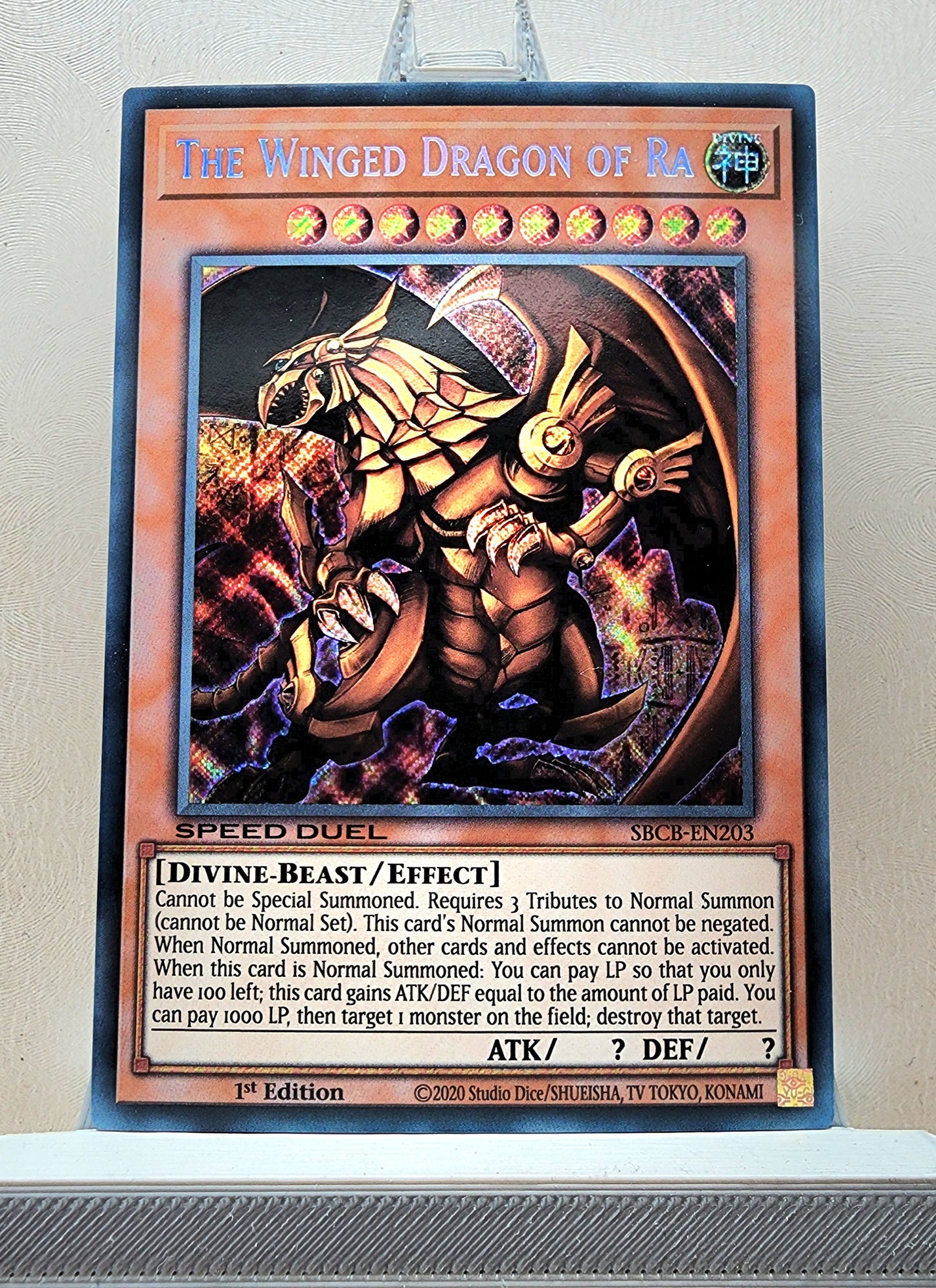 Yugioh! 1x Each Obelisk, Slifer, Ra (SBCB - Secret Rare) 1st Edition