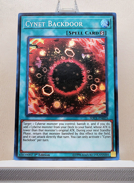 Yugioh! 1x Cynet Backdoor (SDCL - Super Rare) 1st Edition