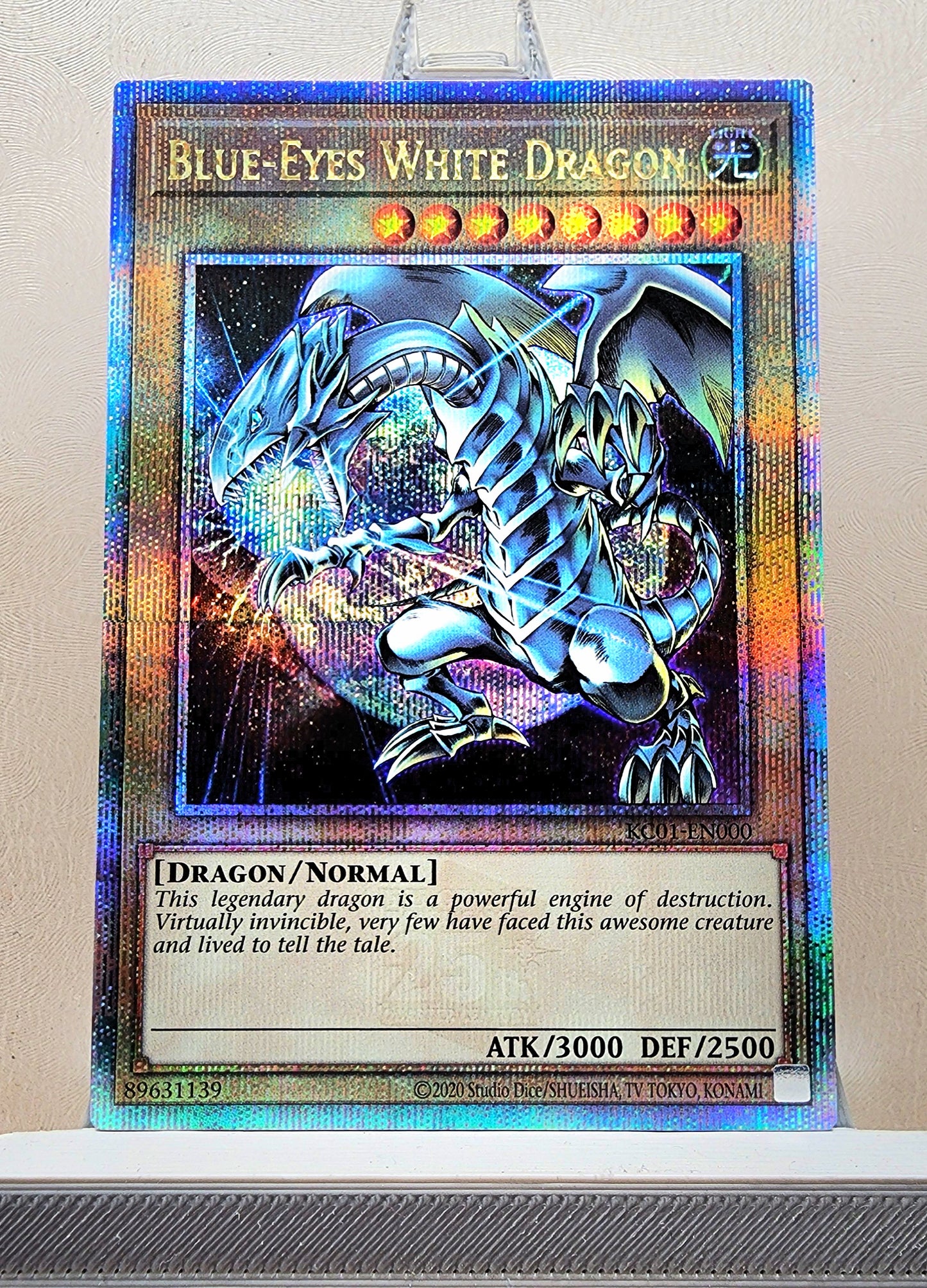 Yugioh! 1x Blue-Eyes White Dragon Earth Background (KC01 - Quarter Century Secret Rare) Unli Edition