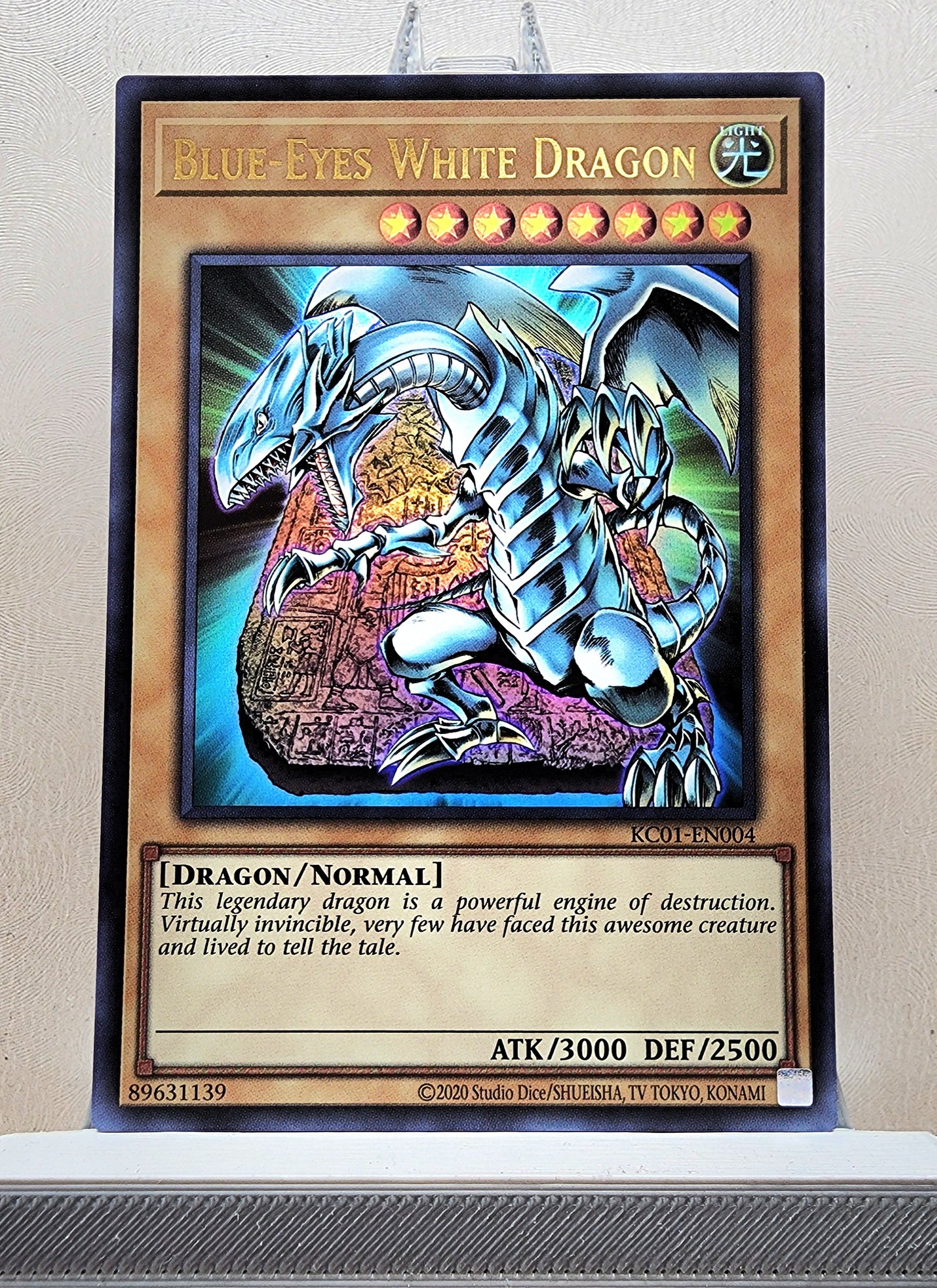 Yugioh! 1x Blue-Eyes White Dragon Tablet Background (KC01 - Ultra Rare) Unli Edition