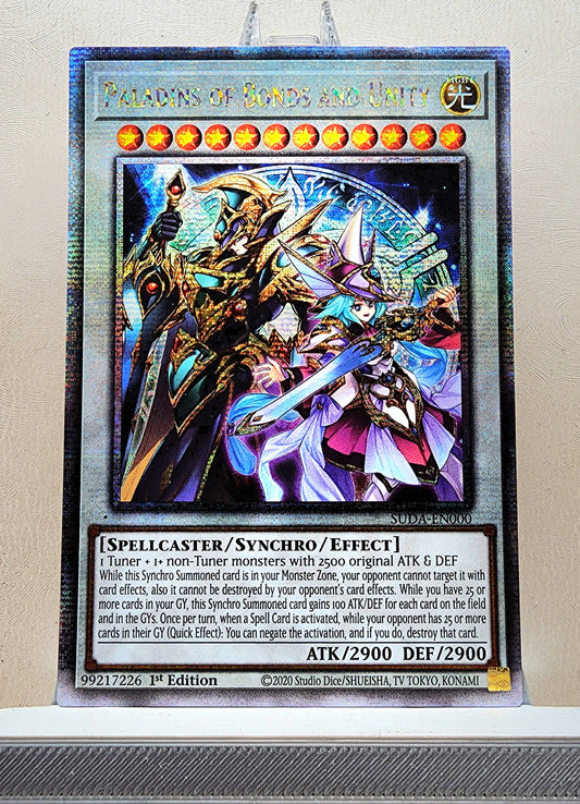 Yugioh! 1x Paladins of Bonds and Unity (SUDA - Quarter Century Secret Rare) 1st Edition