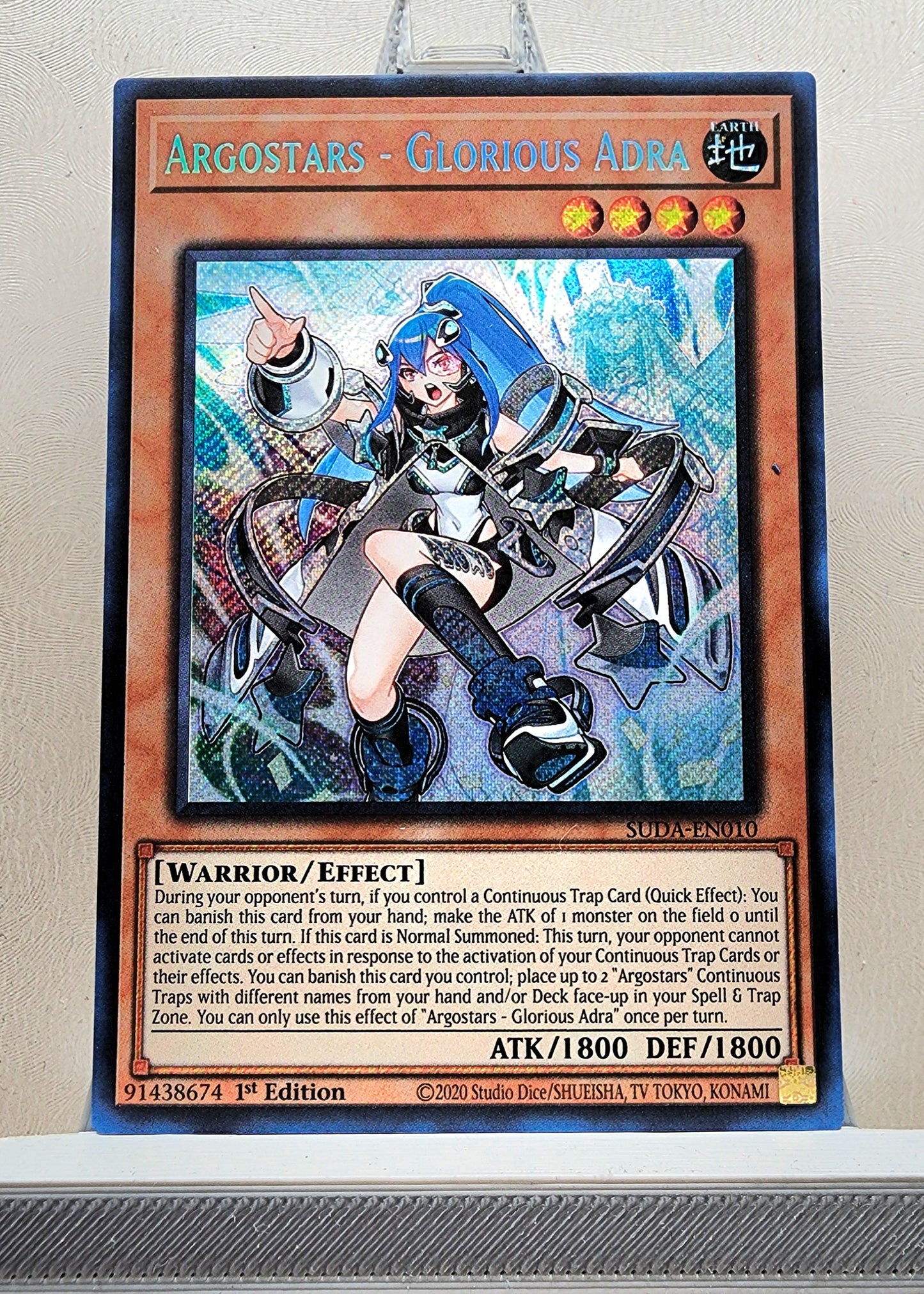 Yugioh! 1x Argostars - Glorious Adra (SUDA - Secret Rare) 1st Edition