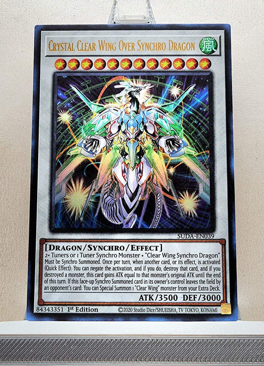 Yugioh! 1x Crystal Clear Wing Over Synchro Dragon (SUDA - Ultra Rare) 1st Edition