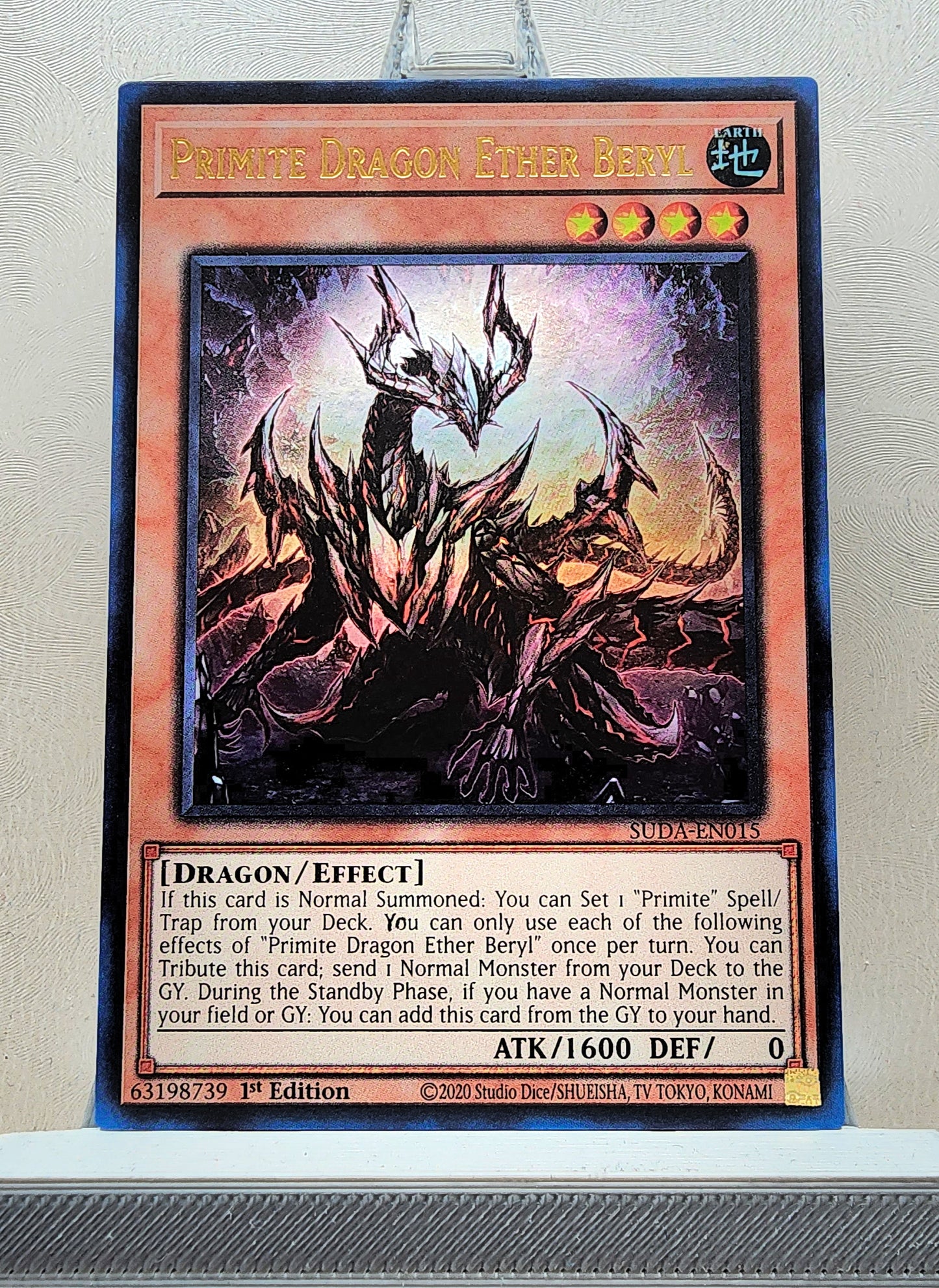 Yugioh! 1x Primite Dragon Ether Beryl (SUDA - Ultra Rare) 1st Edition