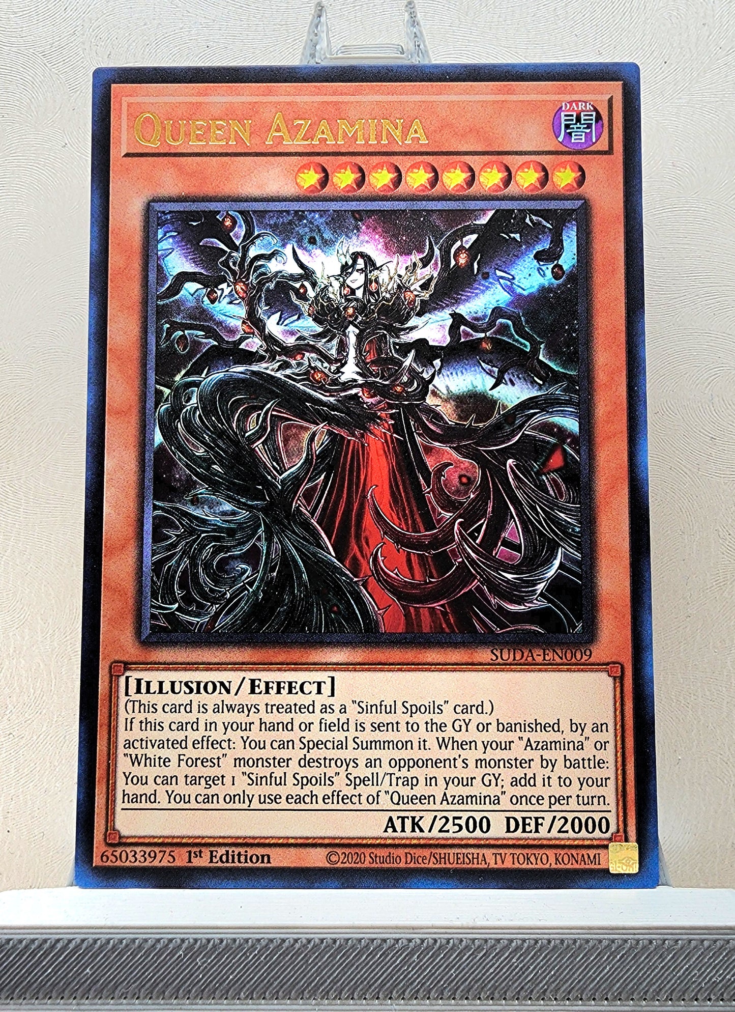 Yugioh! 1x Queen Azamina (SUDA - Ultra Rare) 1st Edition