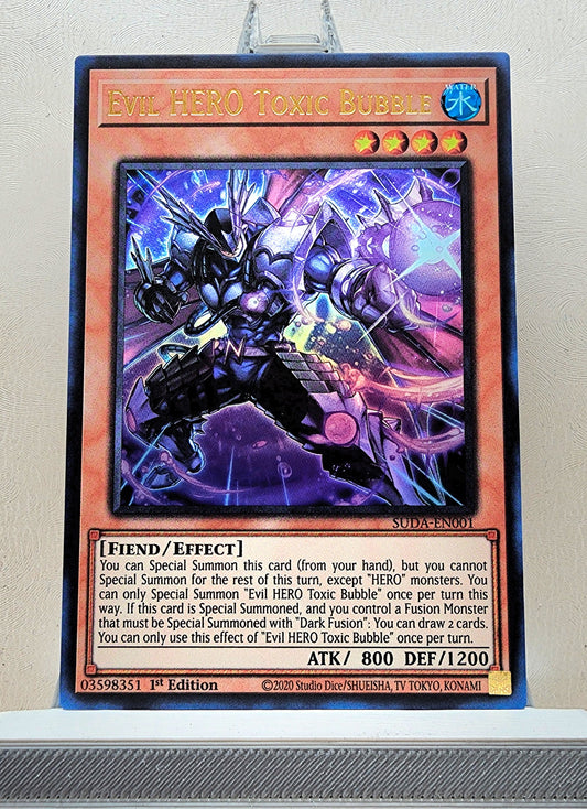 Yugioh! 1x Evil HERO Toxic Bubble (SUDA - Ultra Rare) 1st Edition