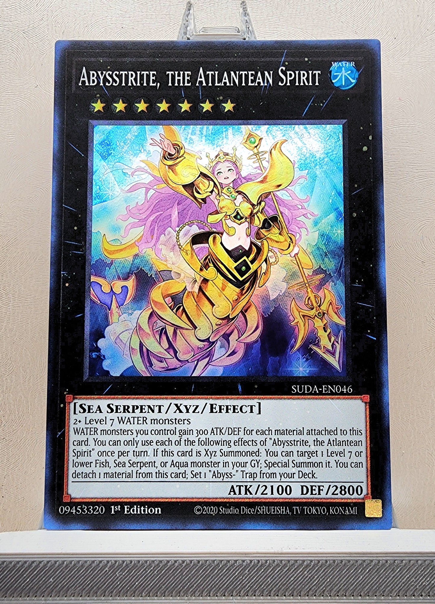 Yugioh! 1x Abysstrite, the Atlantean Spirit (SUDA - Super Rare) 1st Edition