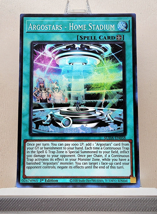 Yugioh! 1x Argostars - Home Stadium (SUDA - Super Rare) 1st Edition