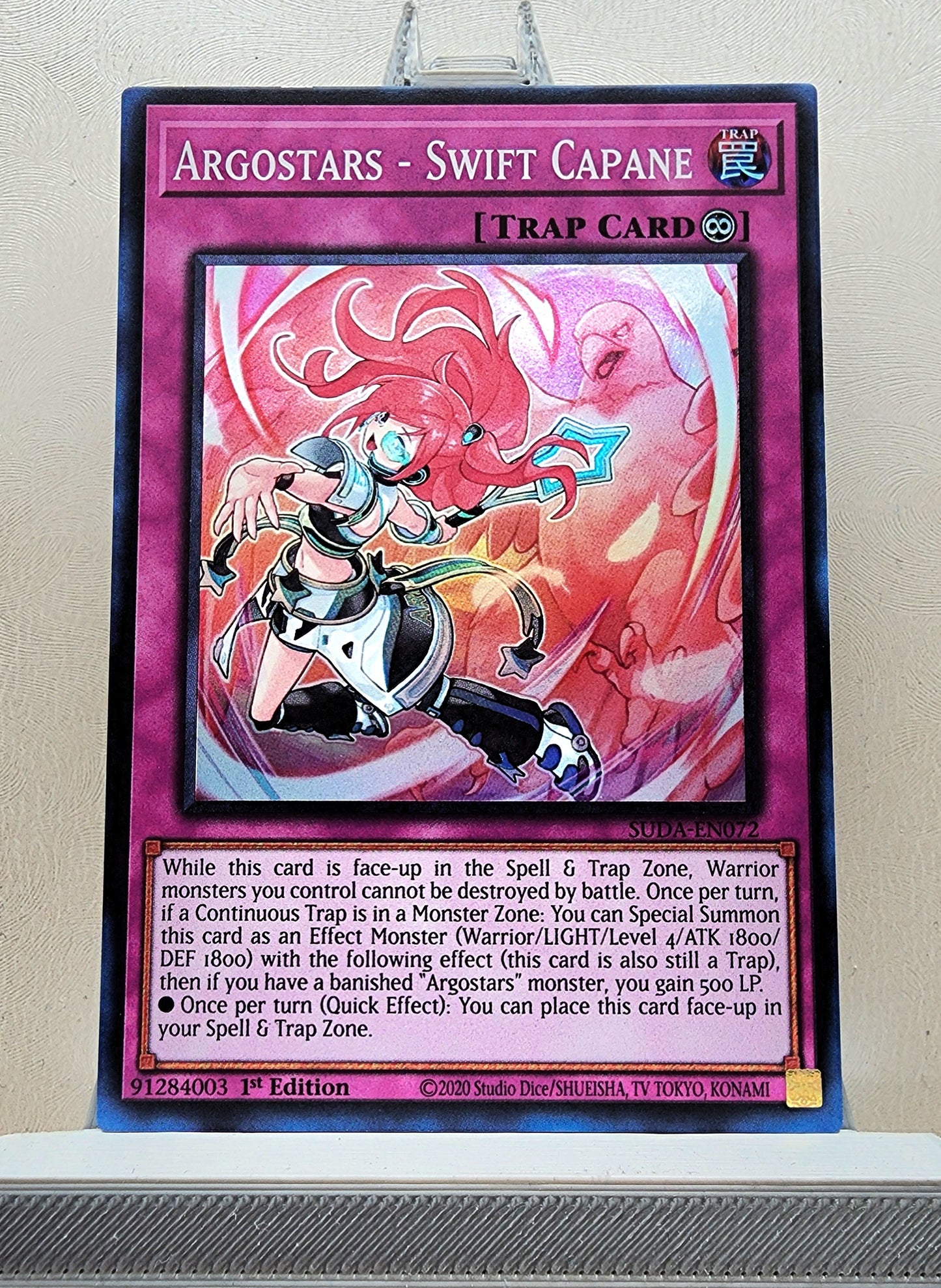 Yugioh! 1x Argostars - Swift Capane (SUDA - Super Rare) 1st Edition