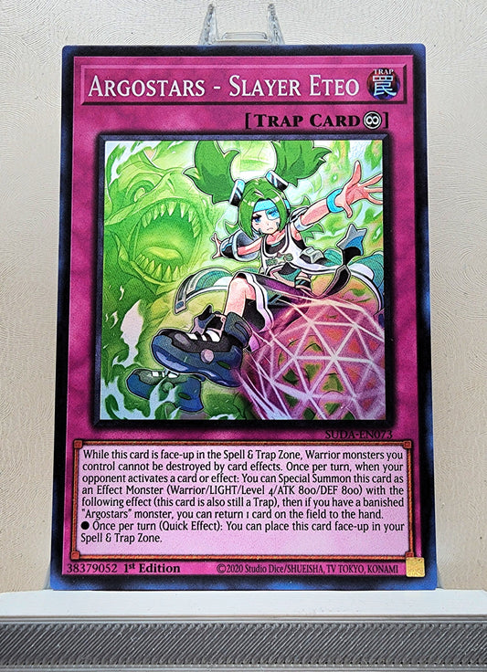 Yugioh! 1x Argostars - Slayer Eteo (SUDA - Super Rare) 1st Edition