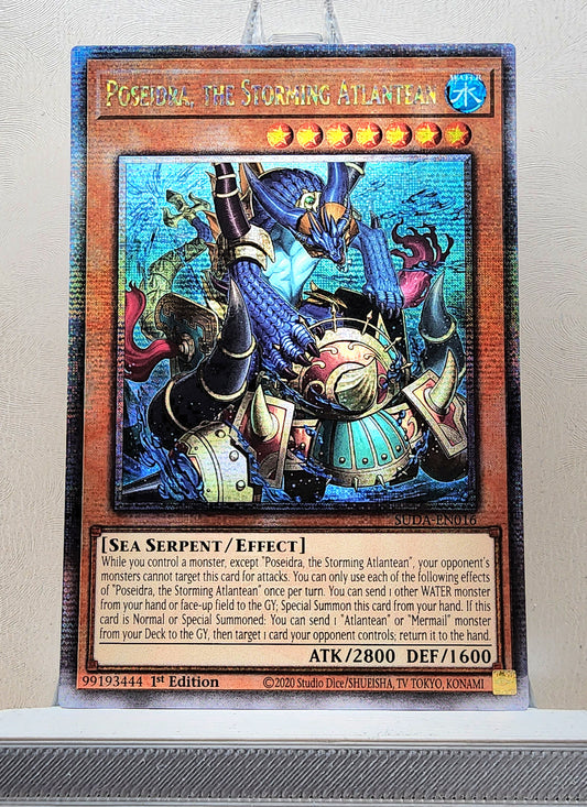 Yugioh! 1x Poseidra, the Storming Atlantean (SUDA - Quarter Century Secret Rare) 1st Edition