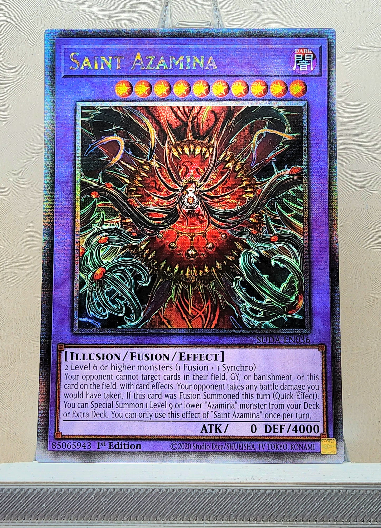 Yugioh! 1x Saint Azamina (SUDA - Quarter Century Secret Rare) 1st Edition