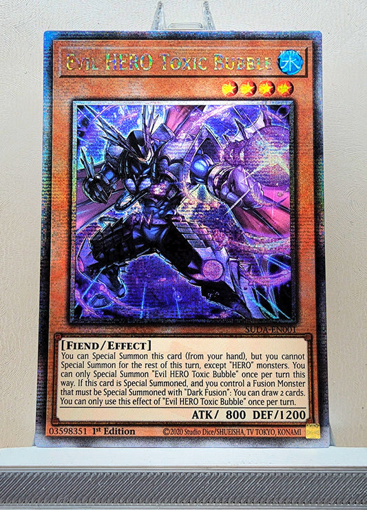 Yugioh! 1x Evil HERO Toxic Bubble (SUDA - Quarter Century Secret Rare) 1st Edition