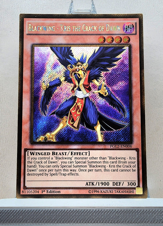 Yugioh! 1x Blackwing - Kris the Crack of Dawn (PGL2 - Gold Secret Rare) 1st Edition