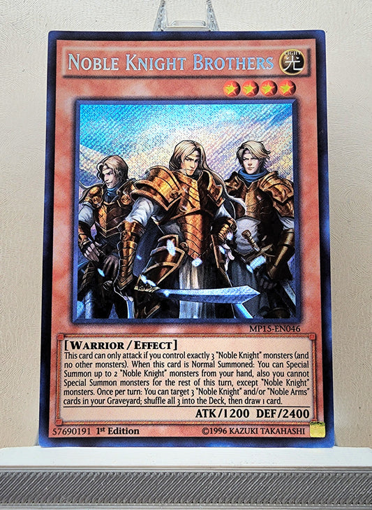 Yugioh! 1x Noble Knight Brothers (MP15 - Secret Rare) 1st Edition
