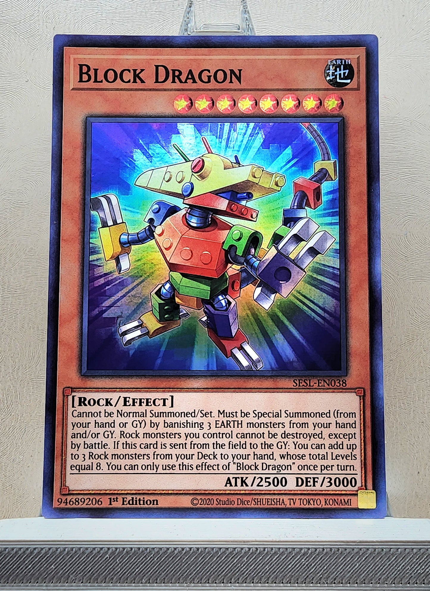 Yugioh! 1x Block Dragon (SESL - Super Rare) 1st Edition