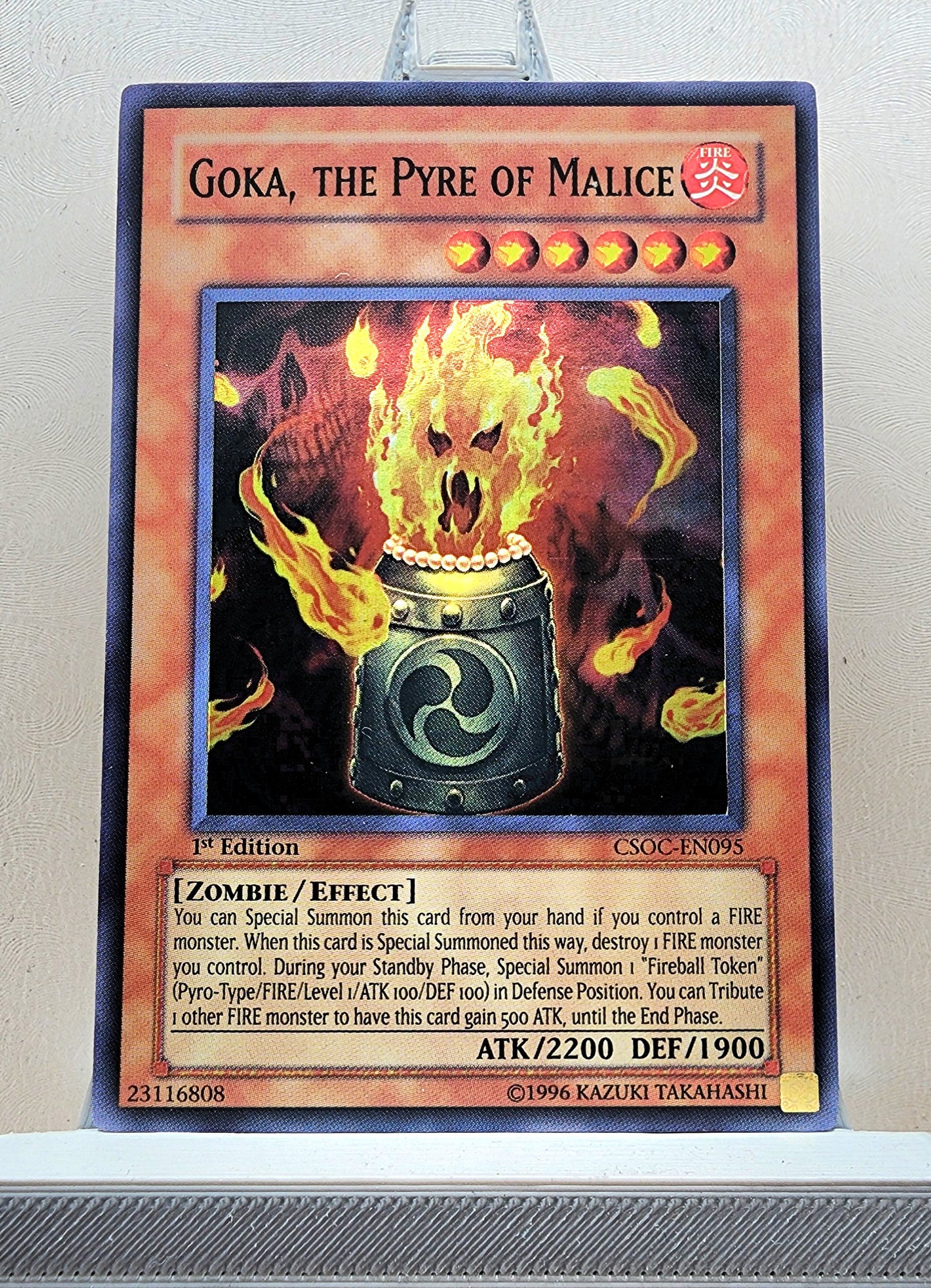 Yugioh! 1x Goka, the Pyre of Malice (CSOC - Super Rare) 1st/Unli Edition
