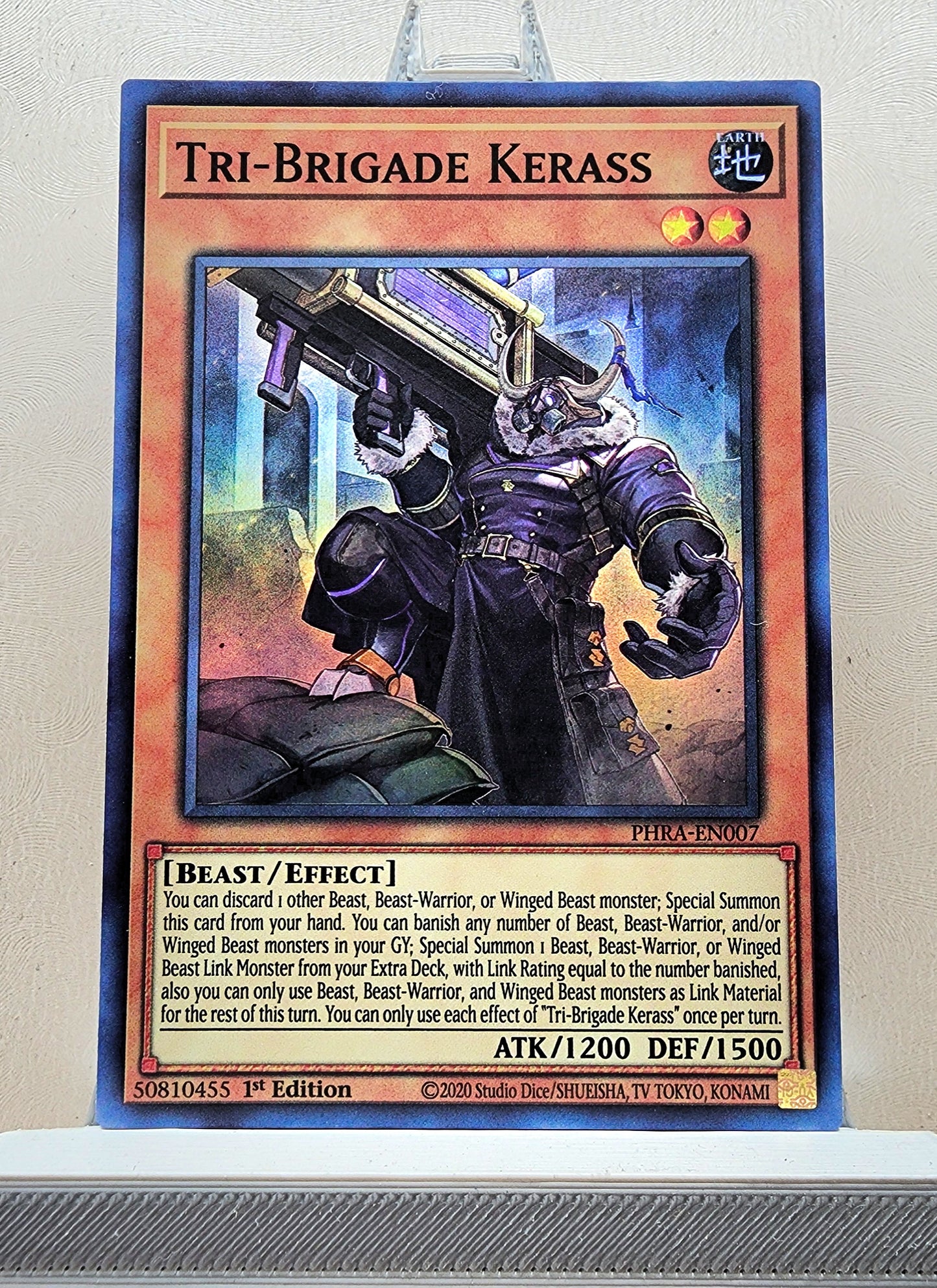 Yugioh! 1x Tri-Brigade Kerass (PHRA - Super Rare) 1st Edition