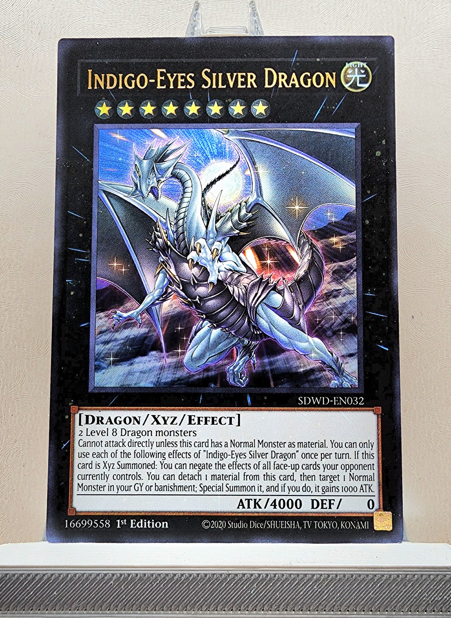 Yugioh! 1x Indigo-Eyes Silver Dragon (SDWD - Ultra Rare) 1st Edition