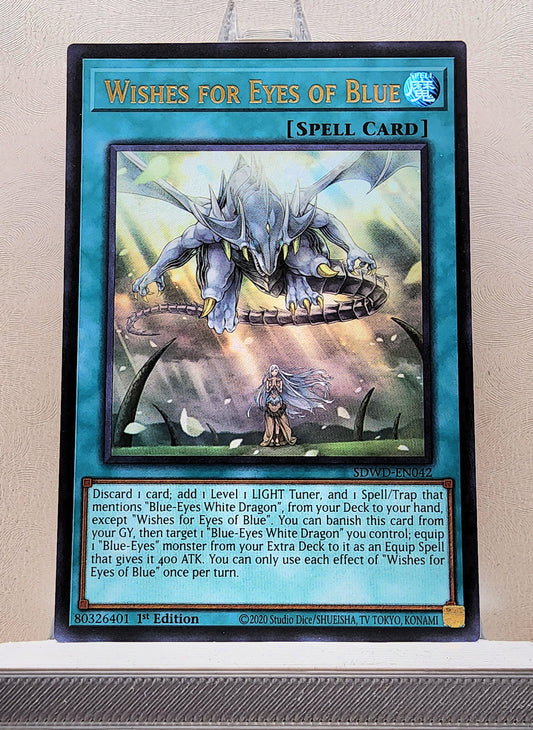 Yugioh! 1x Wishes for Eyes of Blue (SDWD - Ultra Rare) 1st Edition