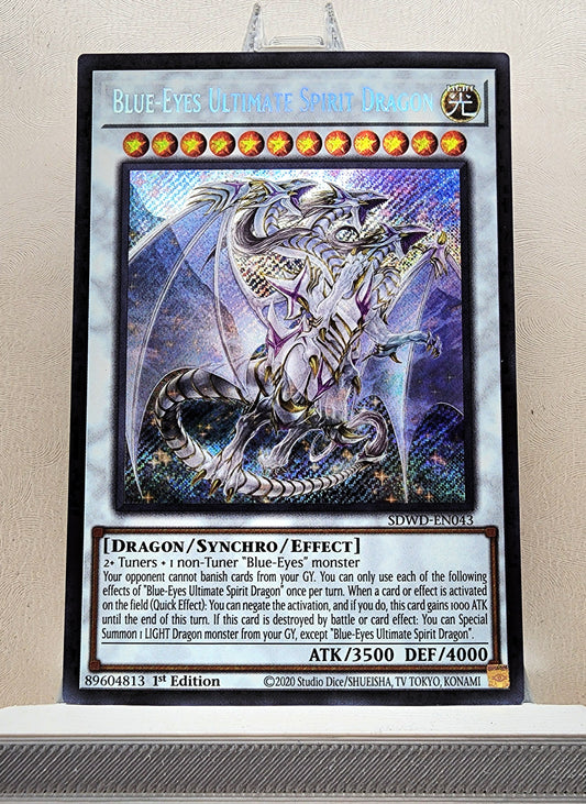 Yugioh! 1x Blue-Eyes Ultimate Spirit Dragon (SDWD - Secret Rare) 1st Edition