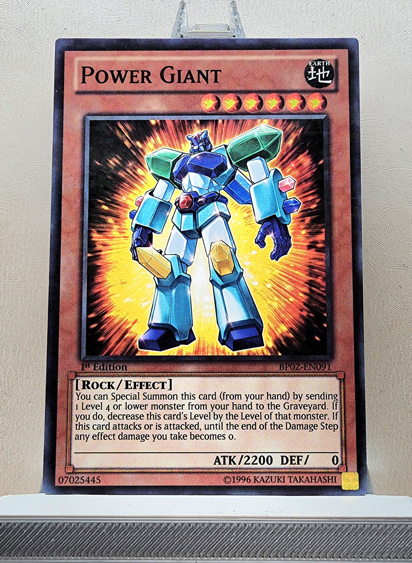 Yugioh! 1x Power Giant (BP02 - Mosaic Rare) 1st Edition