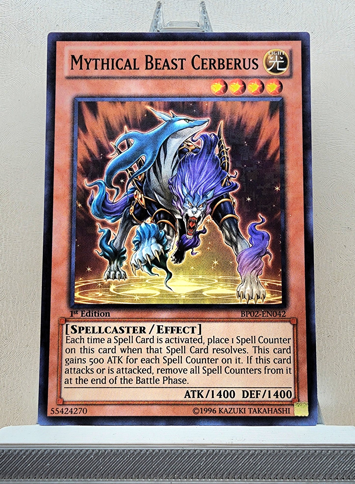Yugioh! 1x Mythical Beast Cerberus (BP02 - Mosaic Rare) 1st Edition