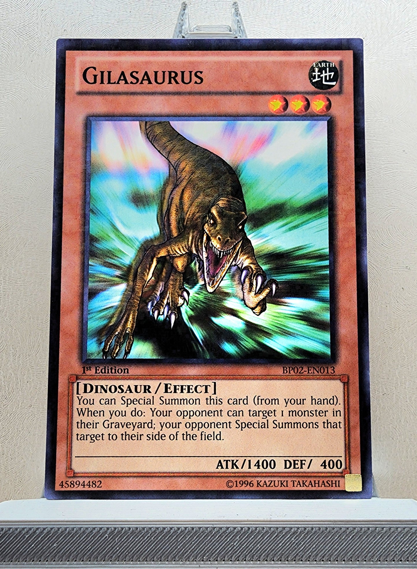 Yugioh! 1x Gilasaurus (BP02 - Mosaic Rare) 1st Edition