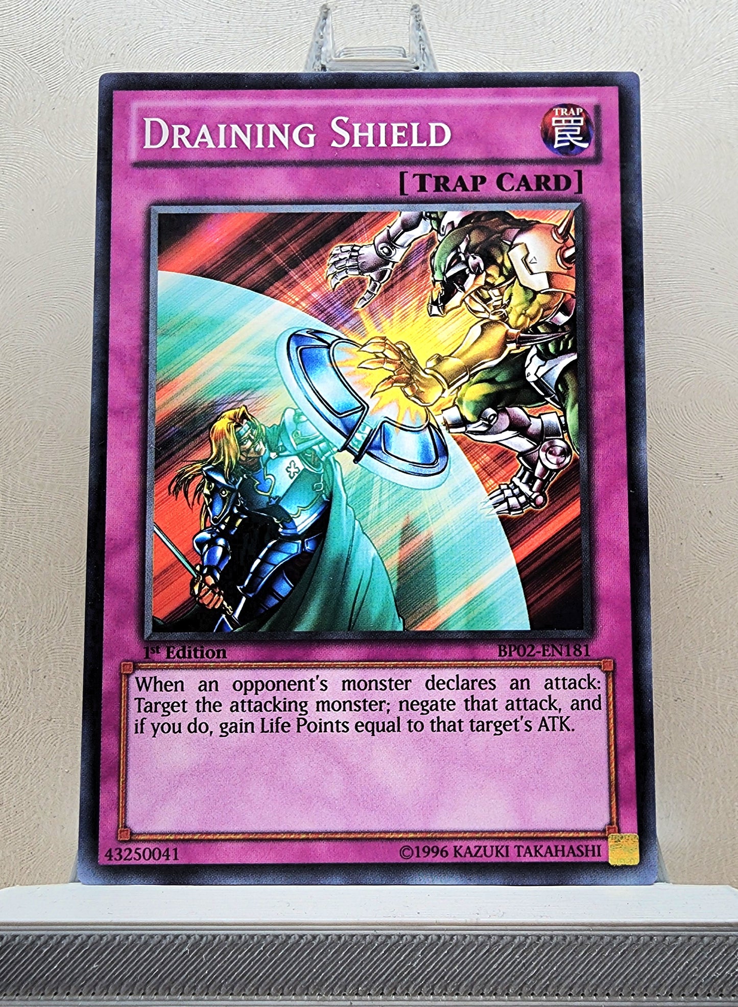 Yugioh! 1x Draining Shield (BP02 - Mosaic Rare) 1st Edition