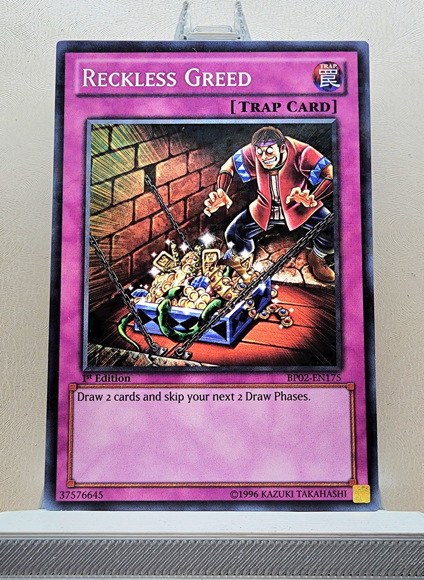 Yugioh! 1x Reckless Greed (BP02 - Mosaic Rare) 1st Edition