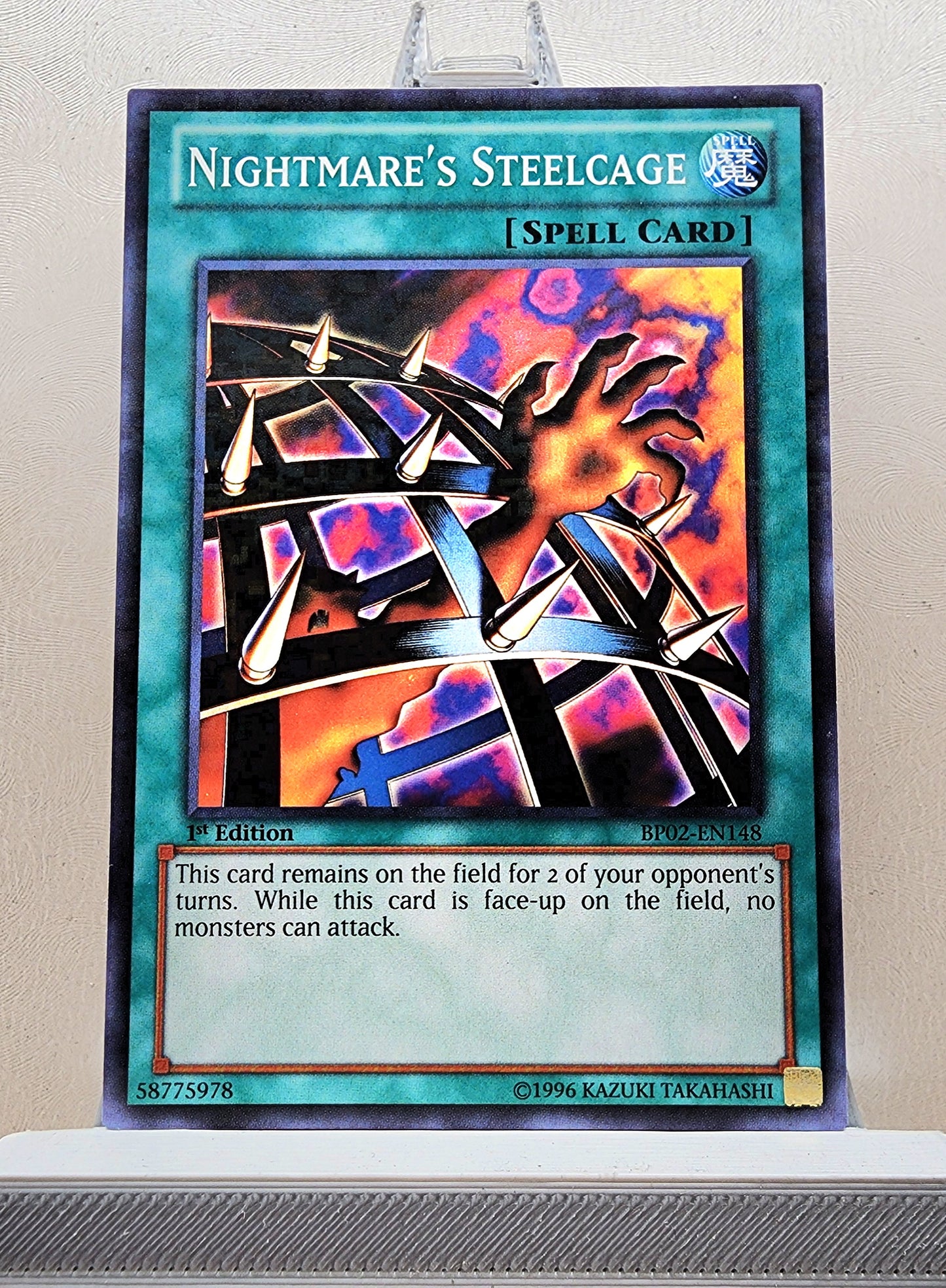 Yugioh! 1x Nightmare's Steelcage (BP02 - Mosaic Rare) 1st Edition