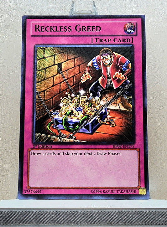 Yugioh! 1x Reckless Greed (BP02 - Rare) 1st Edition