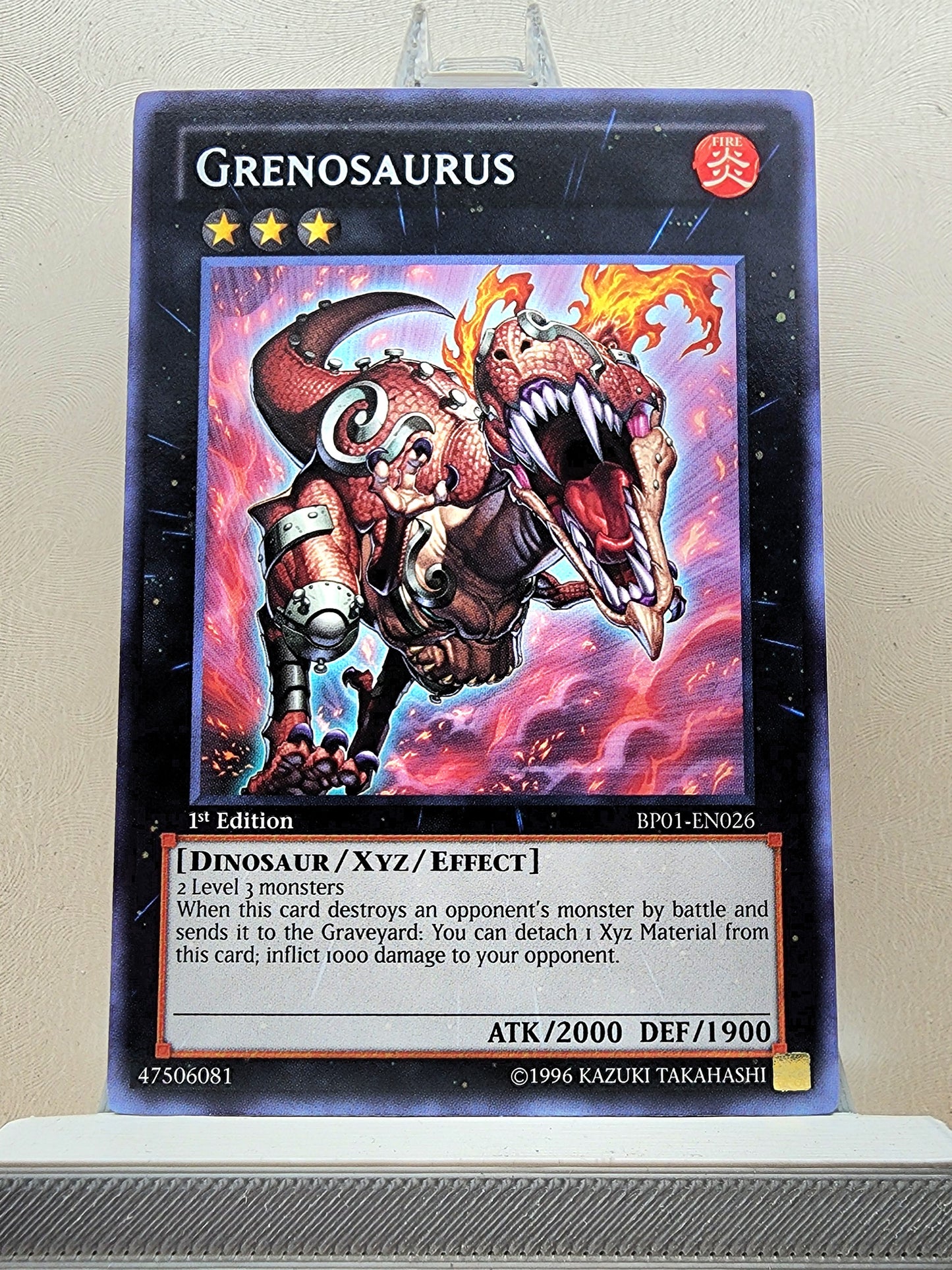 Yugioh! 1x Grenosaurus (BP01 - Rare) 1st Edition