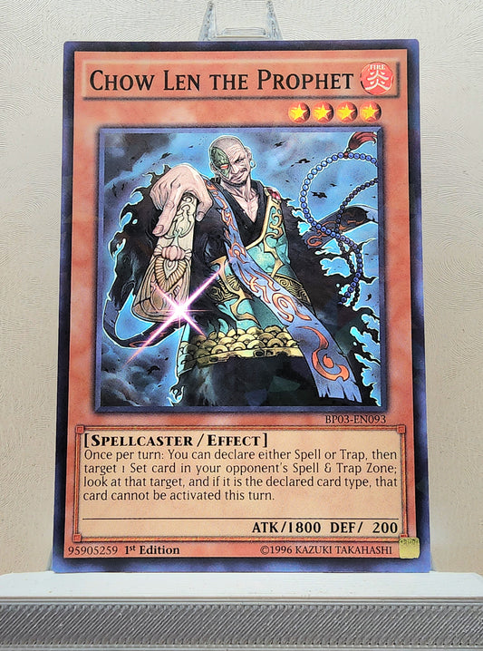 Yugioh! 1x Chow Len the Prophet (BP03 - Shatterfoil Rare) 1st Edition