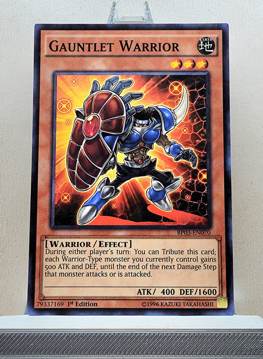 Yugioh! 1x Gauntlet Warrior (BP03 - Shatterfoil Rare) 1st Edition
